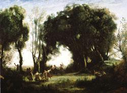 camille corot A Morning; Dance of the Nymphs(Salon of 1850-1851) oil painting picture